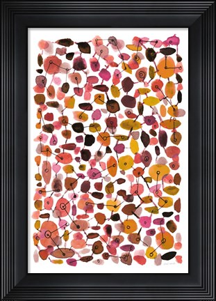 Framed Mid Century III Plum Vertical Print