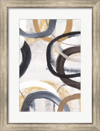 Framed Dwell I Gold Neutral Crop Print