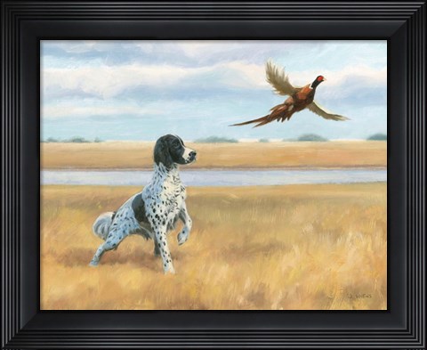 Framed On Point by the River Print