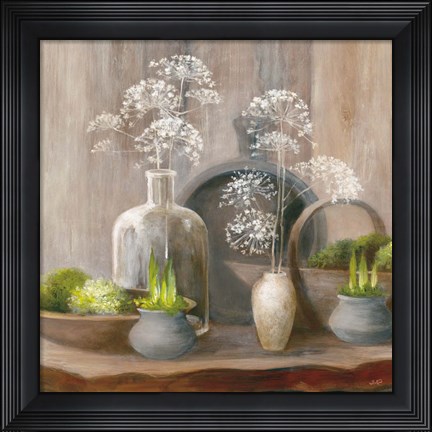 Framed Rustic Elegance I Crop Print