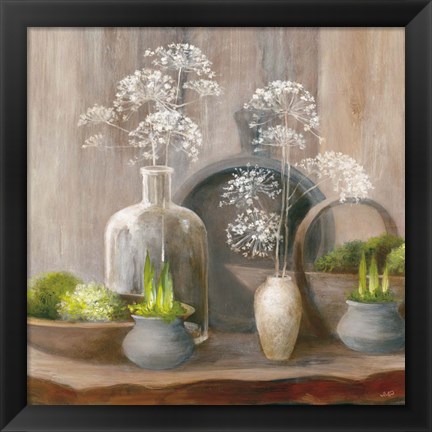 Framed Rustic Elegance I Crop Print