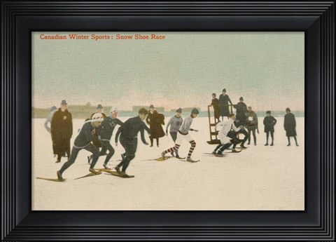 Framed Snow Shoe Race Print