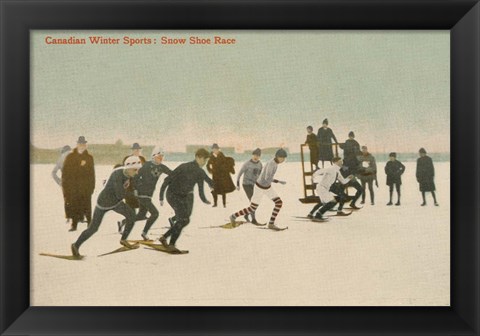 Framed Snow Shoe Race Print