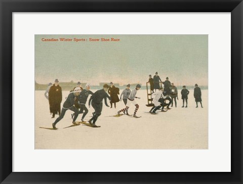 Framed Snow Shoe Race Print