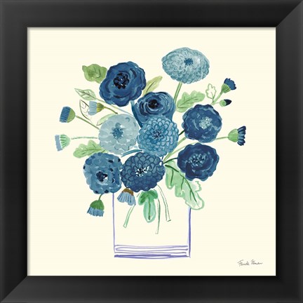 Framed Blue Mums Print