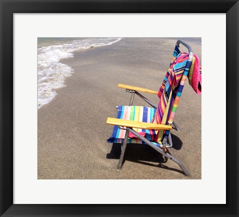 Framed Colorful Beach Chair Print