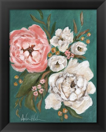 Framed Spring Blossoms and Peonies Print