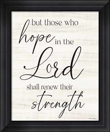 Framed Hope in the Lord Print