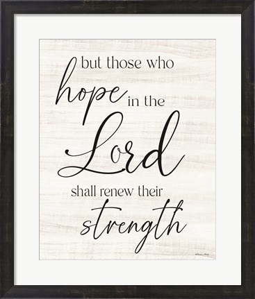 Framed Hope in the Lord Print