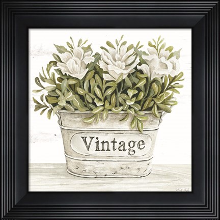 Framed Vintage Floral Print