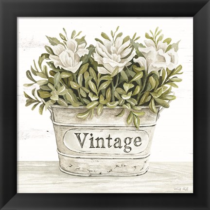 Framed Vintage Floral Print