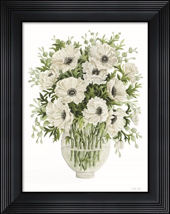 Framed Poppies on White Print