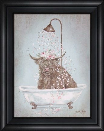 Framed Showering Petals Highland Print