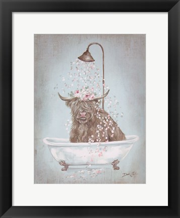 Framed Showering Petals Highland Print