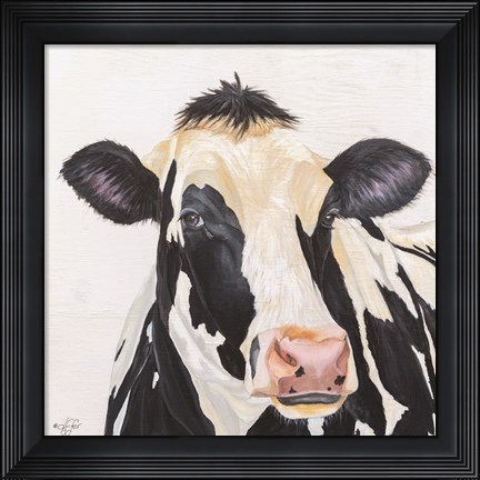 Framed Holstein Cow Print