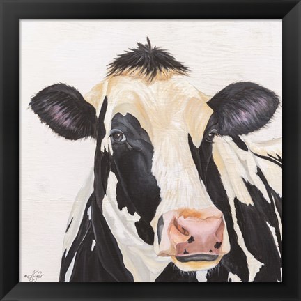 Framed Holstein Cow Print