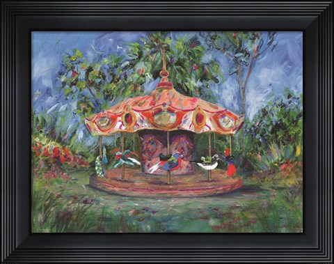 Framed Birdie Go Round Print