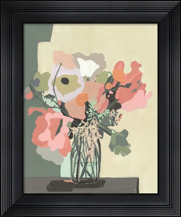 Framed Blush Pink Cutout Print