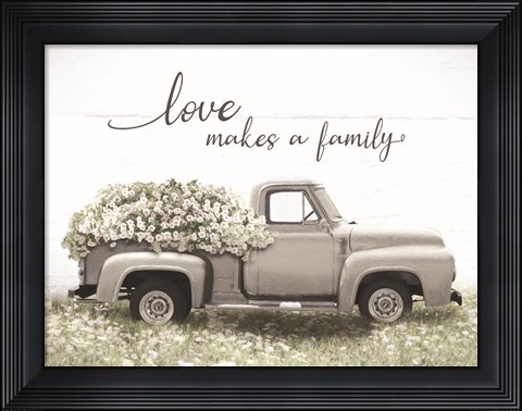 Framed Love Makes a Family Print