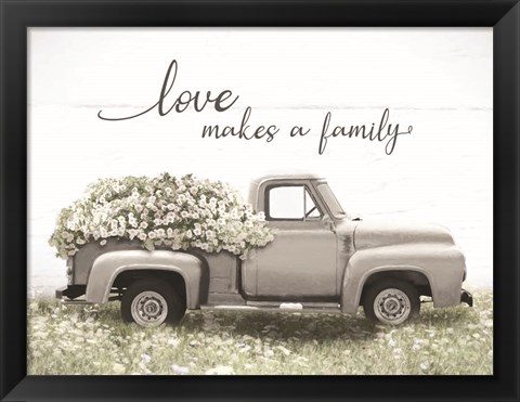 Framed Love Makes a Family Print