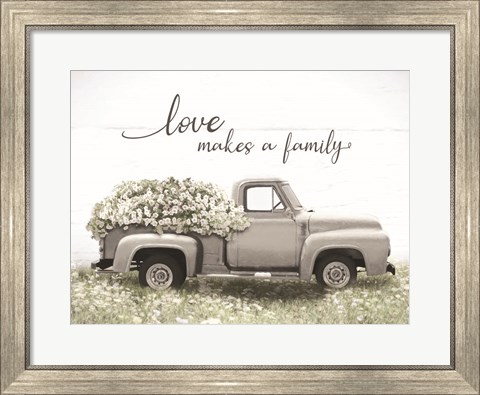 Framed Love Makes a Family Print