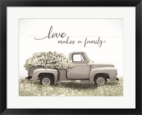 Framed Love Makes a Family Print