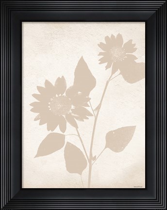 Framed Floral Silhouette III Print