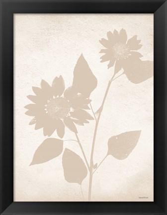 Framed Floral Silhouette III Print