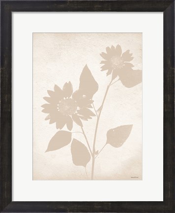 Framed Floral Silhouette III Print