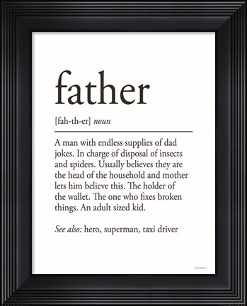 Framed Father Definition 1 Print