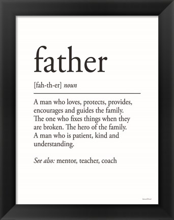 Framed Father Definition 2 Print