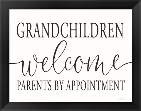 Framed Grandchildren Welcome Print