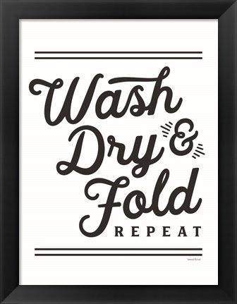 Framed Wash, Dry &amp; Fold Repeat Print
