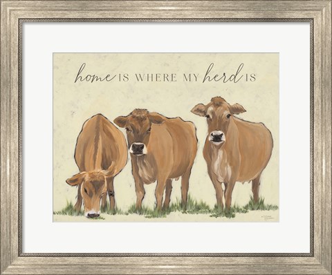Framed Home is Where my Herd Is Print