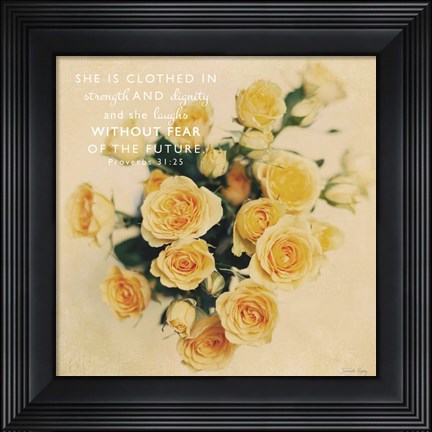 Framed She is Clothed in Strength Print