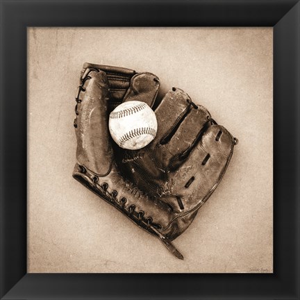 Framed Vintage Baseball Print