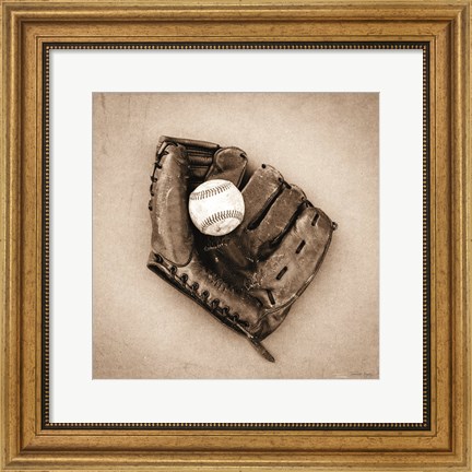 Framed Vintage Baseball Print