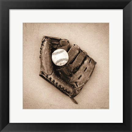 Framed Vintage Baseball Print