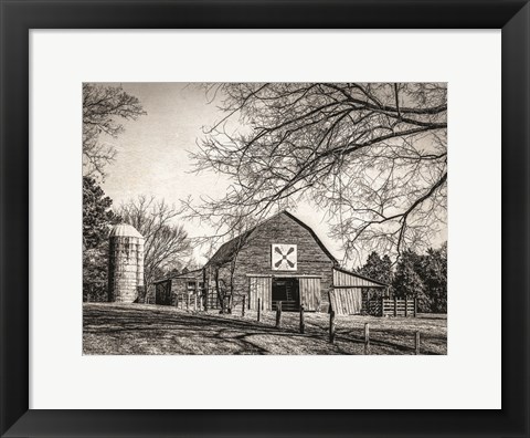 Framed At Home in the Barn Print