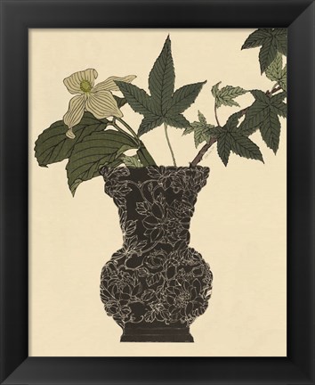 Framed Ebony Vase 1 Print