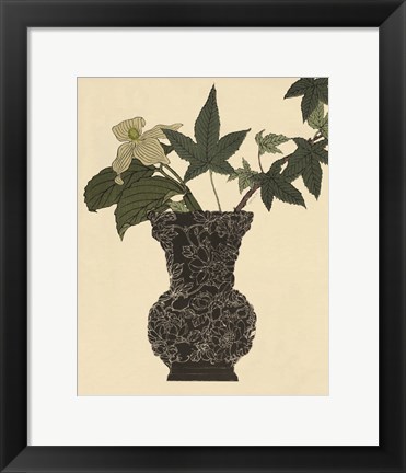 Framed Ebony Vase 1 Print