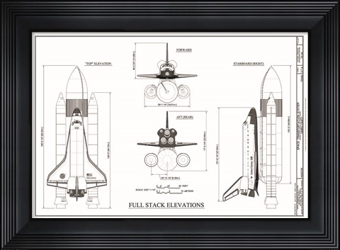 Framed Discovery Full Stack Elevations Print