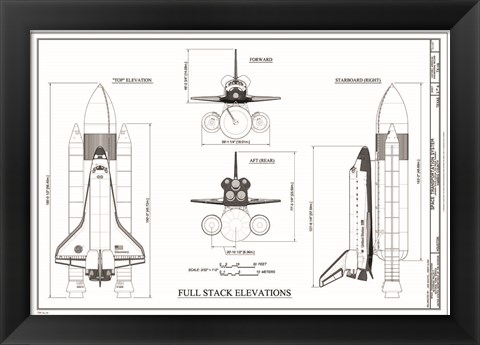 Framed Discovery Full Stack Elevations Print