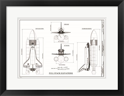 Framed Discovery Full Stack Elevations Print