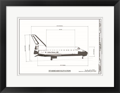 Framed Discovery Starboard Elevation Print