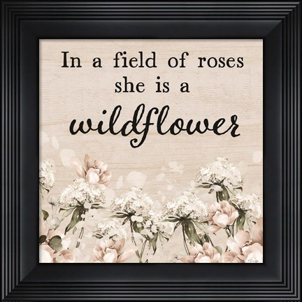 Framed She is a Wildflower Print