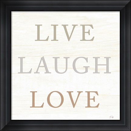 Framed Live, Laugh, Love Print