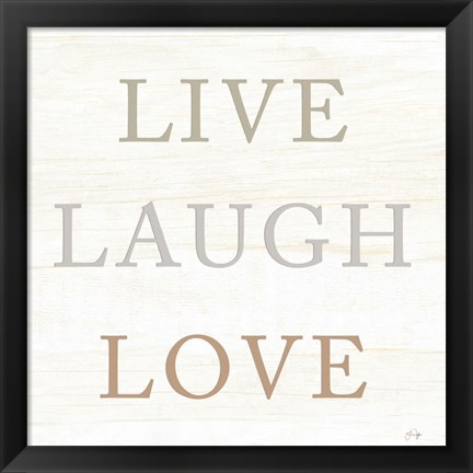 Framed Live, Laugh, Love Print