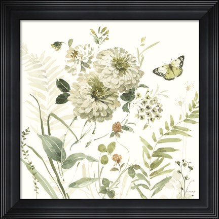 Framed Green Fields II Print