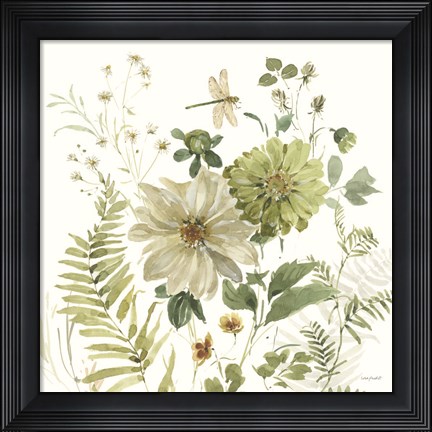 Framed Green Fields III Print